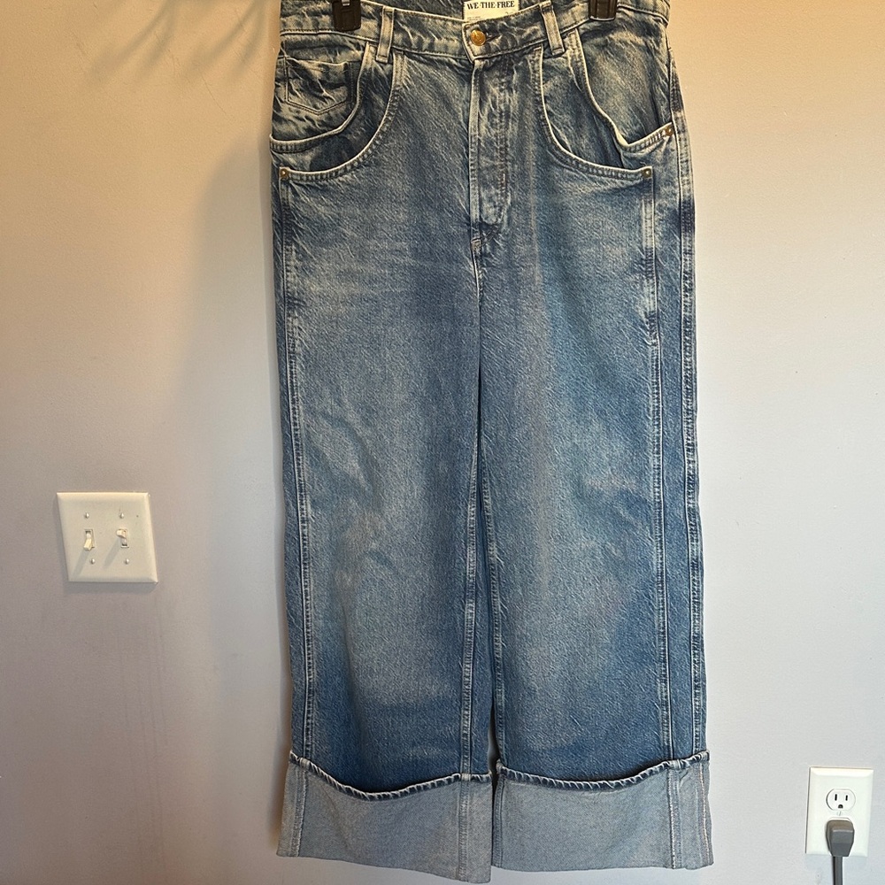 We The Free Denim Wide Leg Jeans